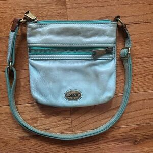 Fossil Aqua Crossbody Bag